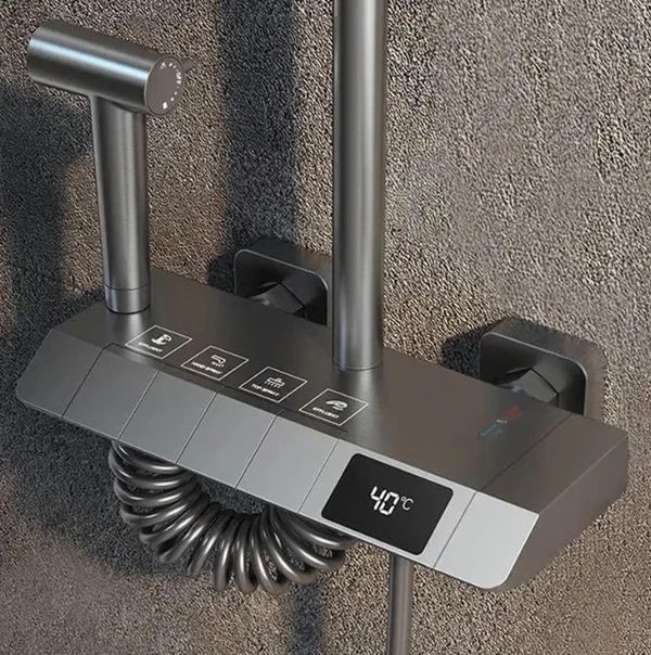 Душ система за баня супер лукс със смесител и лед дисплей термостатна