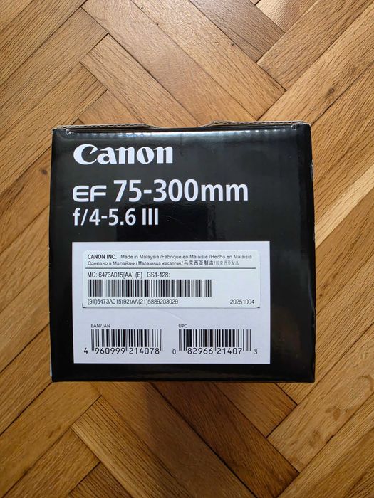 Oбектив Canon EF 75-300mm f/4-5.6 III USM. Чисто нов.
