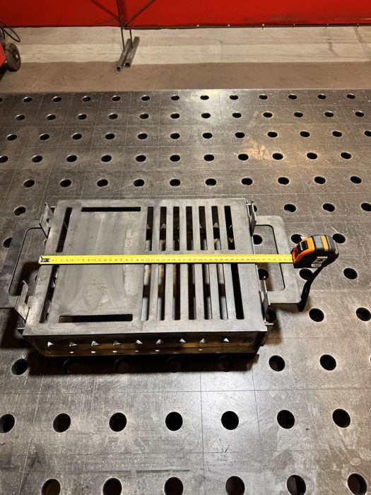 Gratar portabil, demontabil/modular 40x30 cm din otel de 3mm si plita otel 4mm