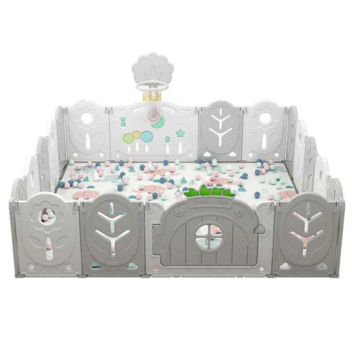 Детская площадка (манеж). Ковер, баскетбольное кольцо, мяч и бассейн