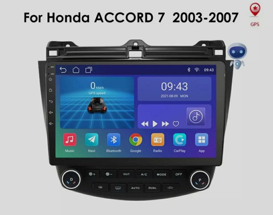 Мултимедия Хонда акорд Андроид Honda Accord GPS Навигация