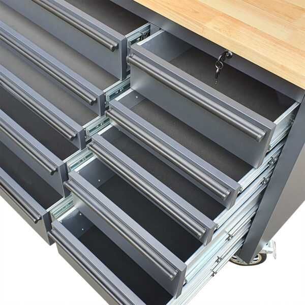 Banc de lucru pe roti, 14 sertare, profesional