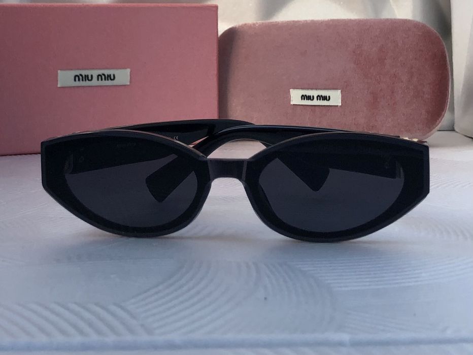 Дамски слънчеви очила елипса овални кръгли 2025 2 цвята черни