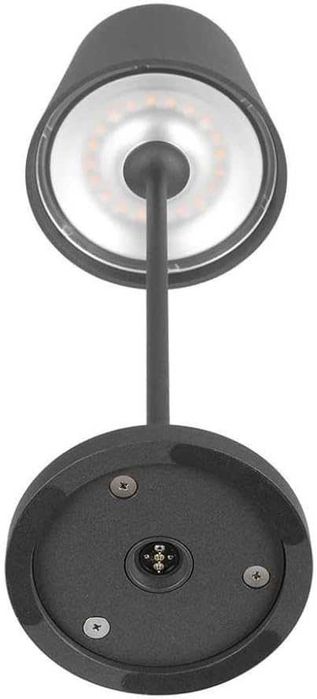 V-TAC – Lampă LED wireless reglabilă din aluminiu, gri, IP54