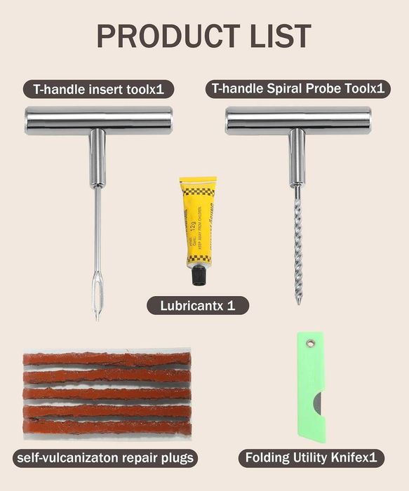 Ремонтен комплект за лепене гуми фитили - NA602