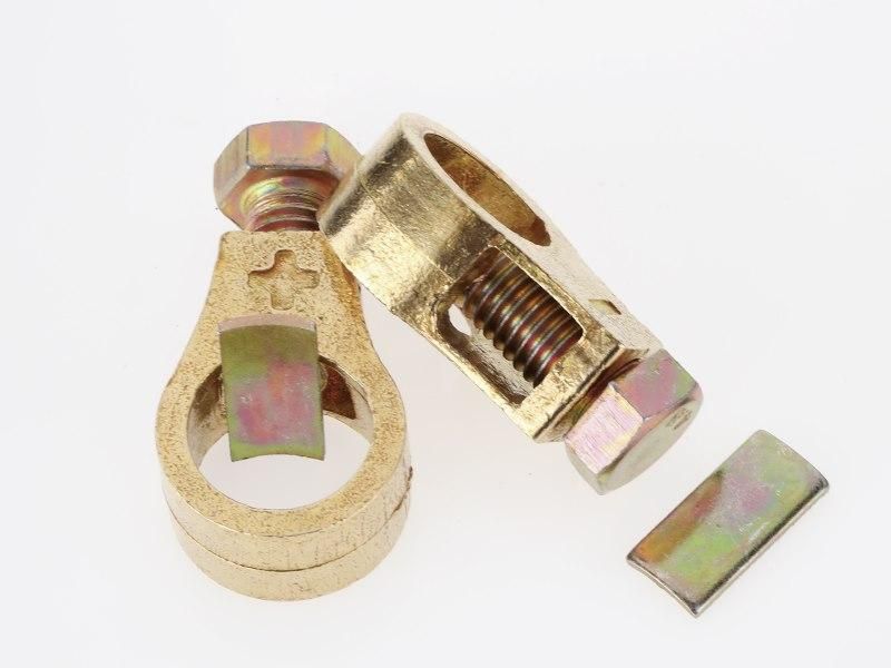 месингови клеми за акумулатор комплект + и  - 2броя, 12/24v макс. ...