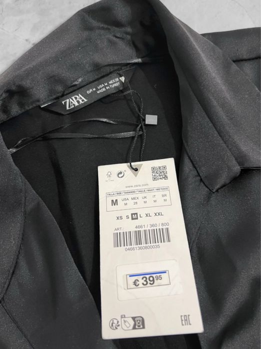 Zara Rochie Neagră Satinată