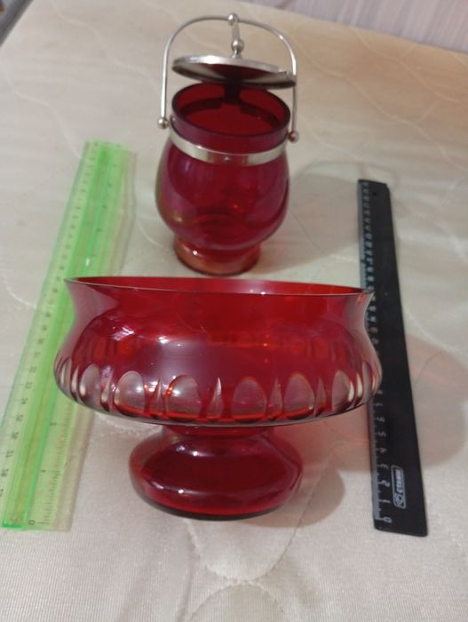 Вазы цветные и хрустальные СССР