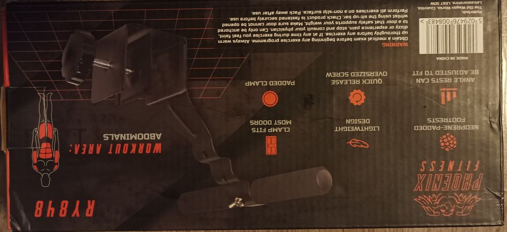 Aparat fitness pentru abdomen, cu prindere pe ușă, Phoenix Fitness