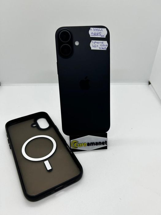 Telefon mobil Apple iPhone 16 Plus, 128GB, 5G, Black b.100% -D-