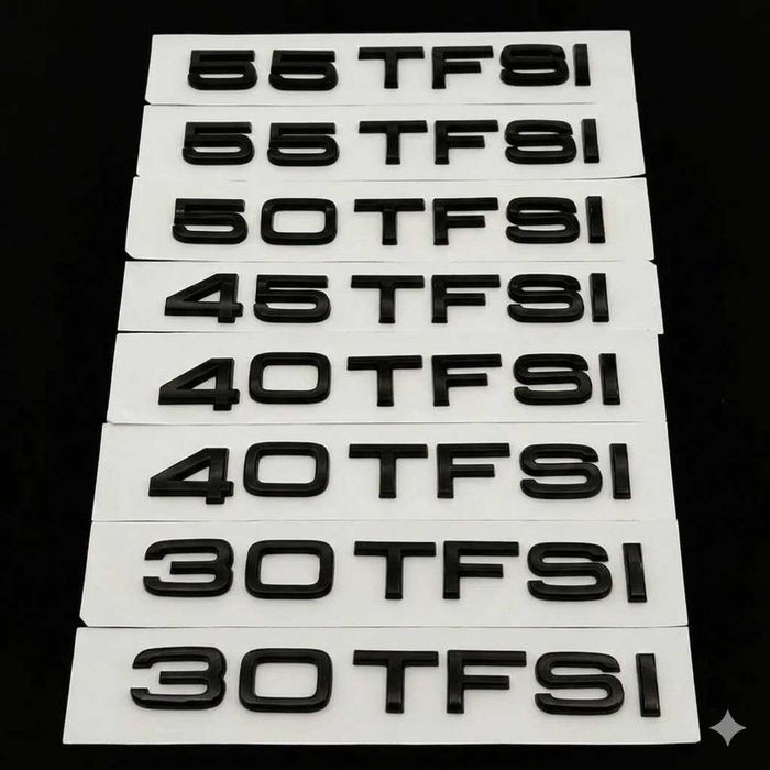 Emblema Sigla LOGO Negru Lucios AUDI Portbagaj 35TFSI 40 45 50 55 TFSI