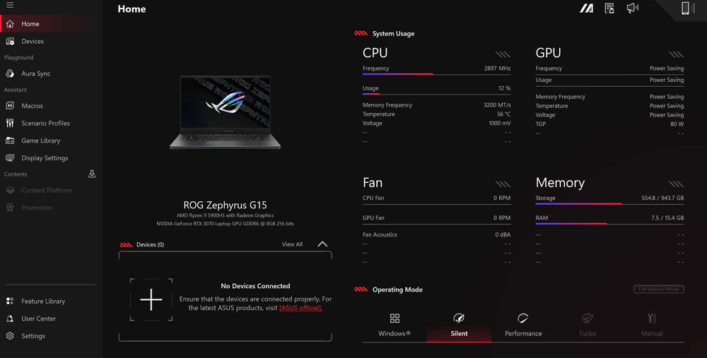 Гейминг Лаптоп ASUS ROG Zephyrus G15 Ryzen 9 5900HS, RTX 3070, 16GB RAM
