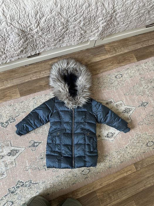 Теплая куртка для девочки на рост 100 см