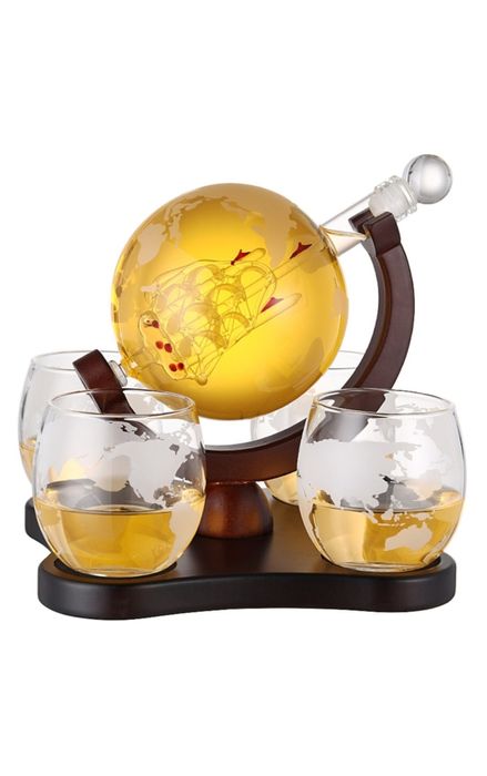 Декантер за уиски - глобус