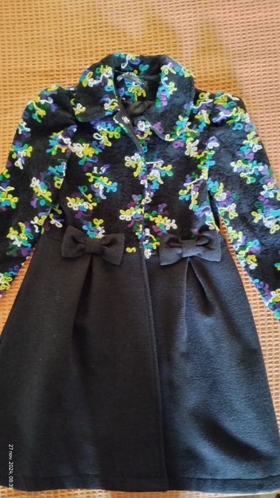 Palton elegant fetițe 7-8 ani
