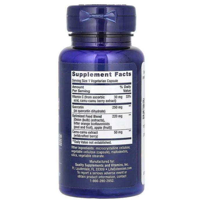 Life Extension, оптимизированный кверцитин, 250 мг