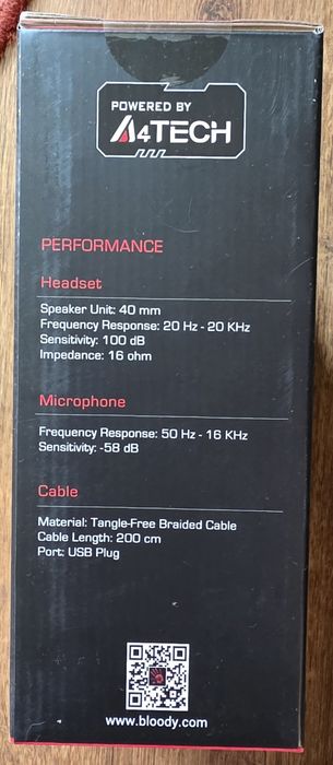 Casti pentru gaming, Bloody, G501, On-ear Cu microfon Negru, sigilate