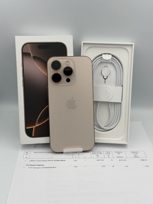 iPhone 16 Pro Dessert Titanium FullBox Factura Garantie