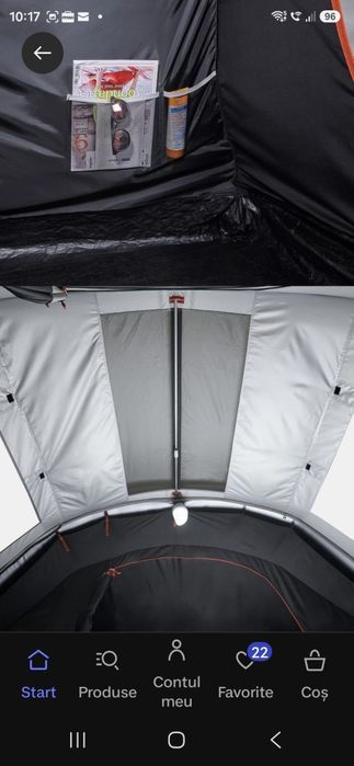 Cort camping gonflabil 4 persoane Air seconds, Nou, Decathlon
