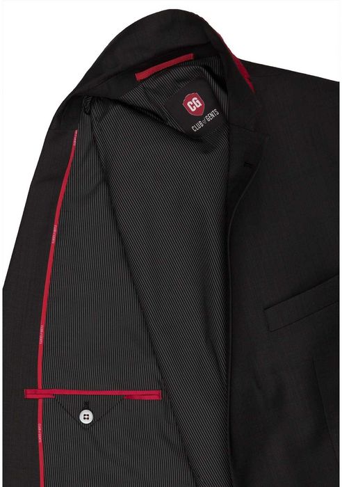 Sacou blazer slim 52 XL Club Of Gents lana super 110's respirabi negru