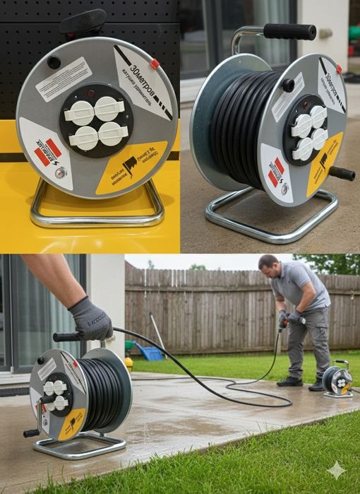 Профессиональный удлинитель на катушке Sparklux 30 метров (3х2.5мм²)