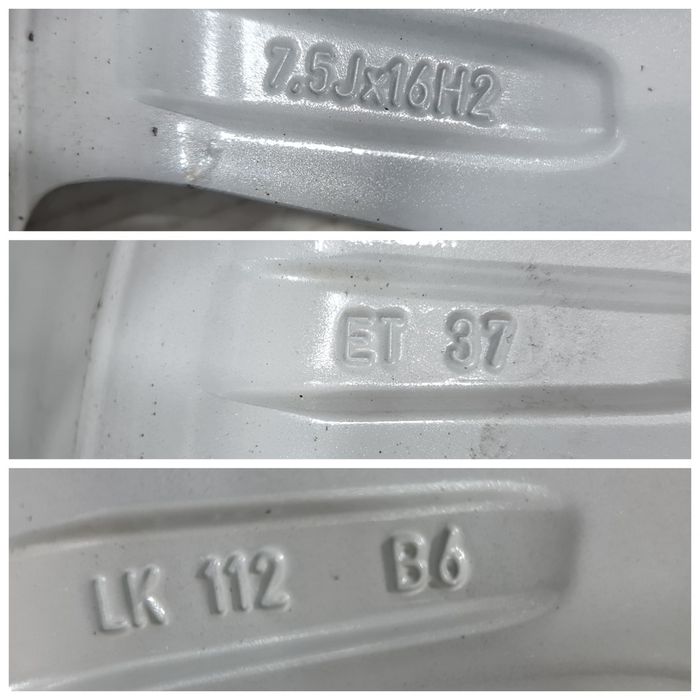 Jante 16 Mercedes Vito, Viano, 7.5Jx16, ET37, 5x112, 66.6mm