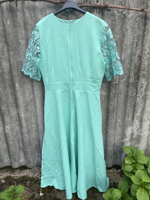 Vand rochie noua eleganta turcoaz cu dantela