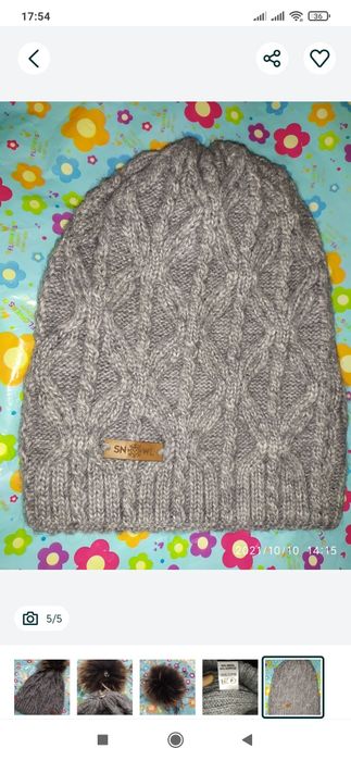 Женская вязаная шапка отличном состоянии