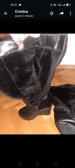 Cizme dama blana naturala