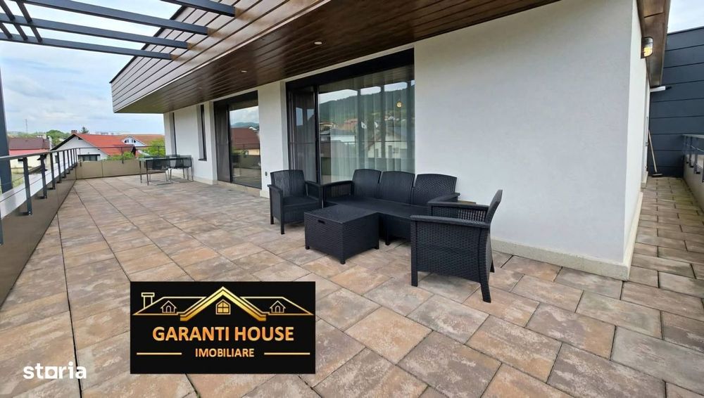 Penthouse de inchiriat, mobilat si utilat, 2 parcari subterane, 650€