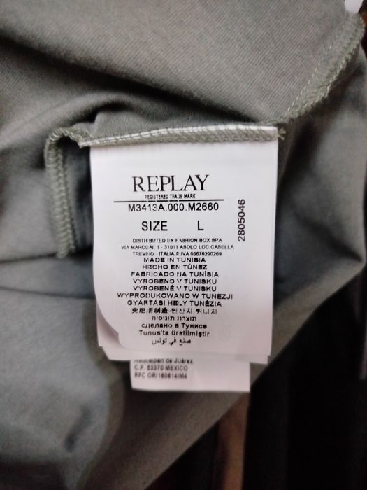 Оригинална НОВА тениска REPLAY Blue Jeans M , L мъжка