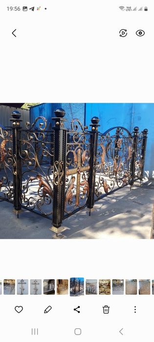 Кованые оградки.