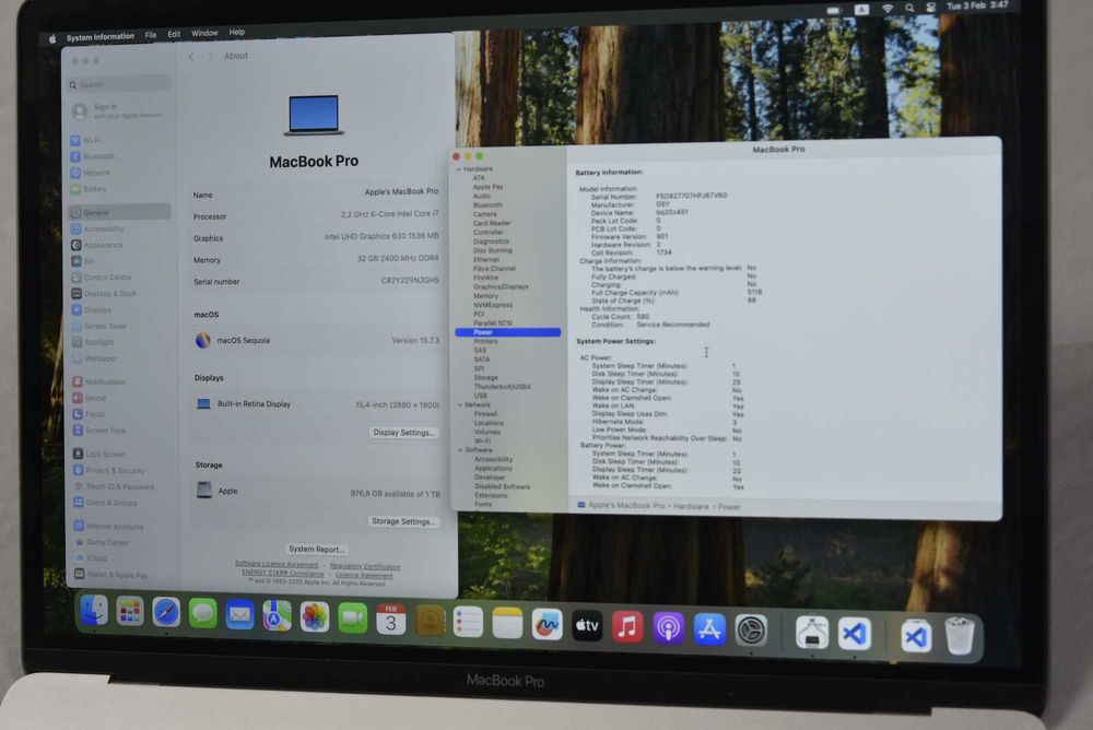 A1990 Macbook Pro I7 32 GB DDR4 1 TB NVME AMD Video HD Retina Display