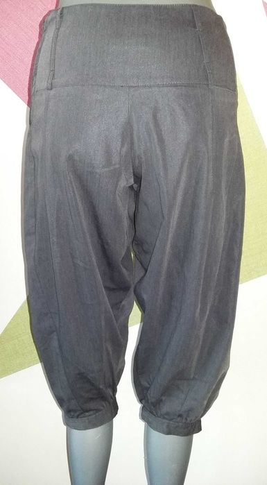 Pantaloni harem Salvari BoHo 3/4 bufanti fini comozi stofa moale gri