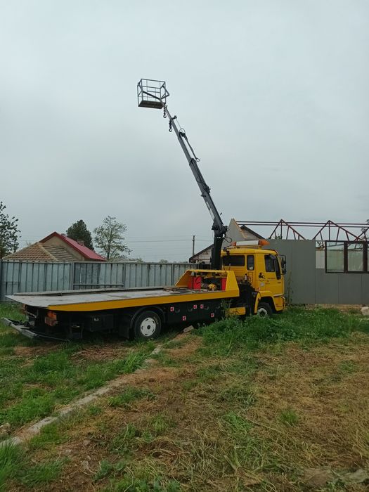 Inchiriere Platformă cu Macara de 14 metri cu Nacela prb cu platformă