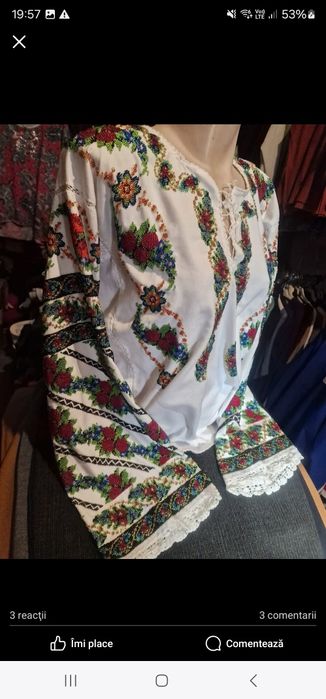 Camasi Traditionale cu margele cusute manual disponibile pe marimi