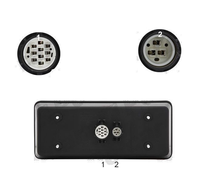 Stop, lampa spate Iveco Eurocargo, 01.1991-12.2002, Depo, partea dreapta, cu lampa de mers inapoi; tip bec P21W+R5W;