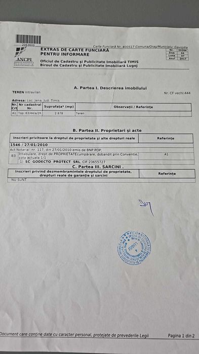 Teren de vanzare intravilan Jena