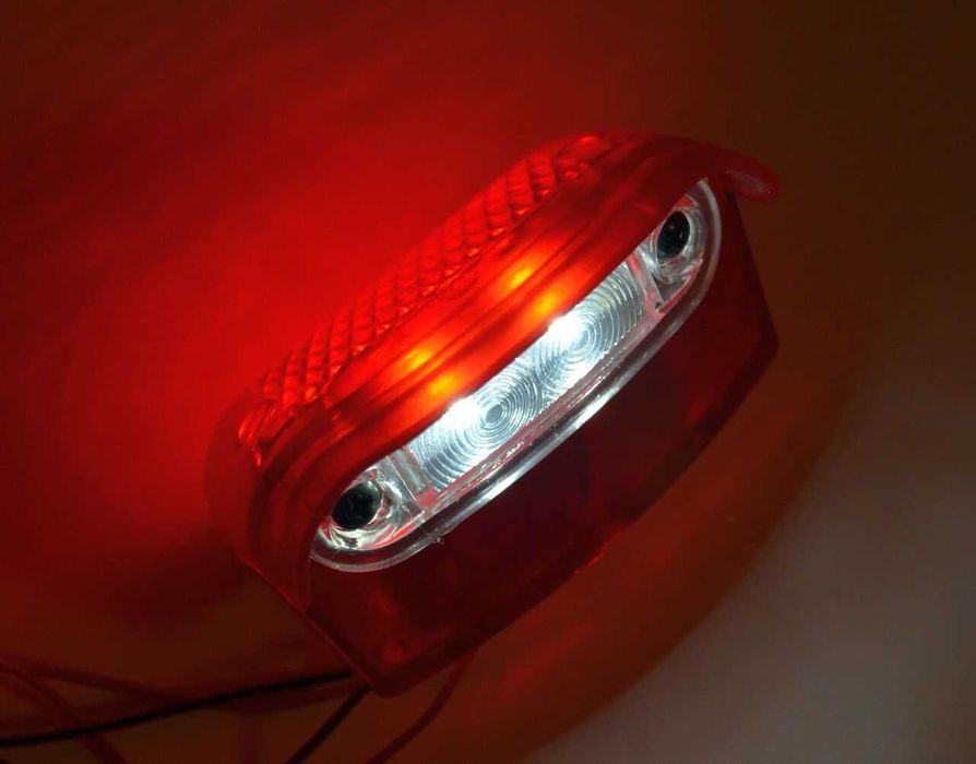 1 бр. ЛЕД LED габарити за осветление за номер , ЧЕРВЕНО , 12-24V