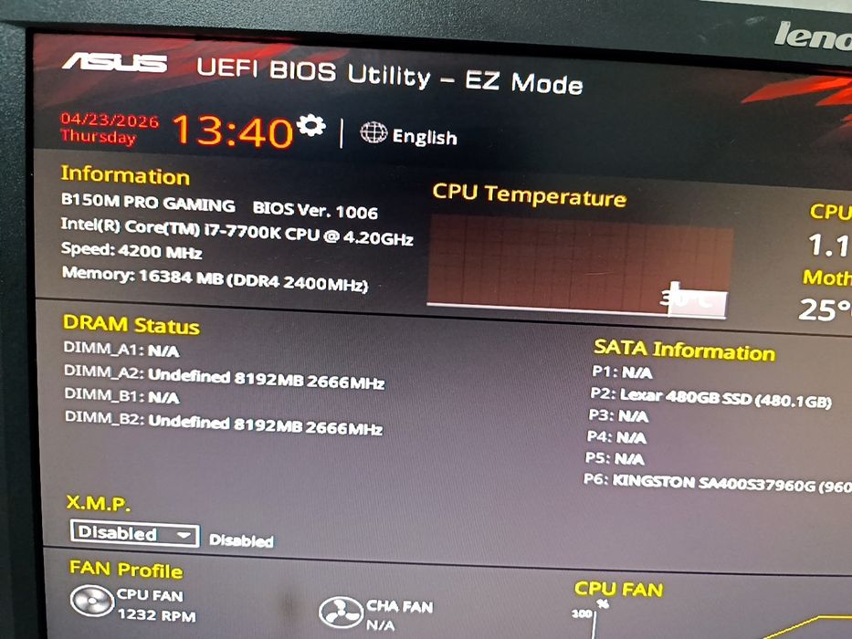 ASUS B150 Pro Gaming Core i7 7700K
