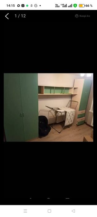 Два шкафа, полку между ними  и кровать  продам все те или по отдельнос