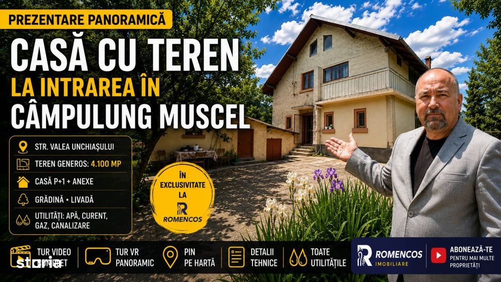 Casa P+1 cu aproximativ 4.100 mp teren in Campulung Muscel