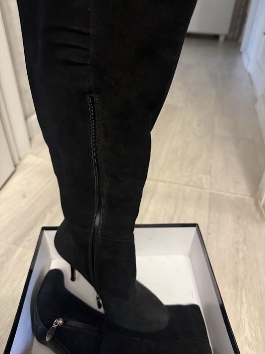 Натуральный замшевые ботинки