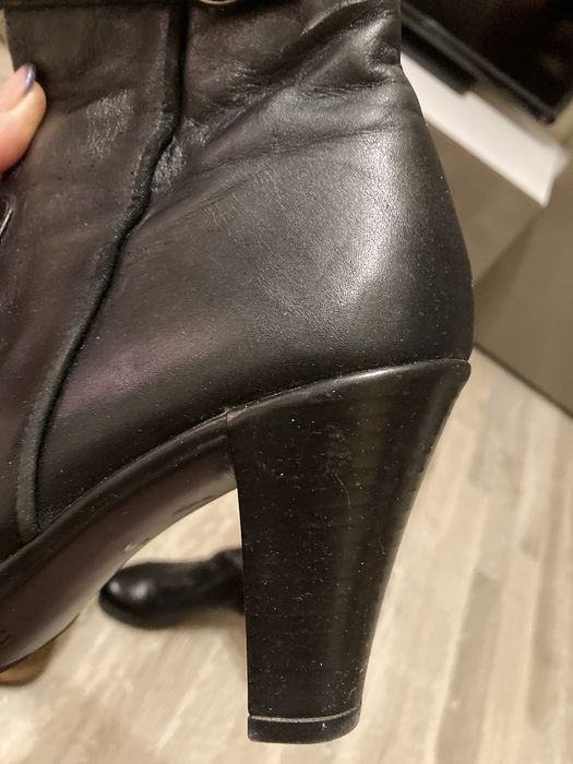 Черни кожени боти,номер 39,от естествена кожа