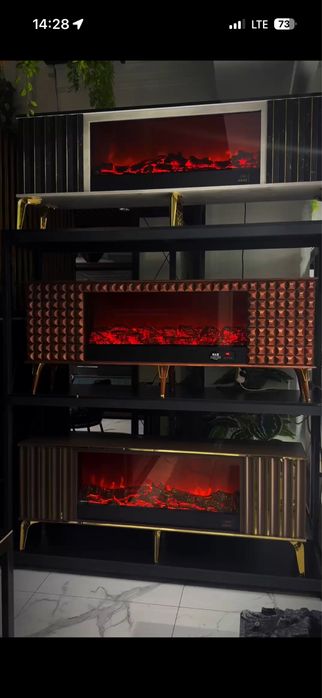 Электрокамины под ТВ