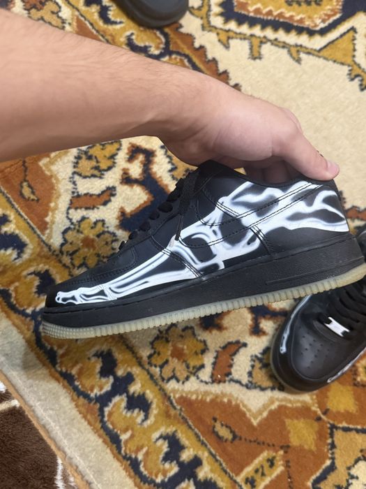 vand air force 1 low skeleton black