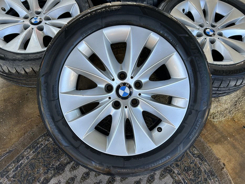 5x112 17 за BMW E60 61 7,5j ET 20 със летни гуми 7мм hankook