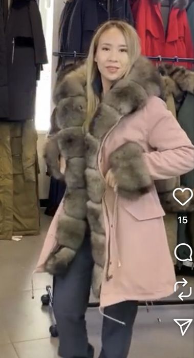 Парка lux натуральный писец