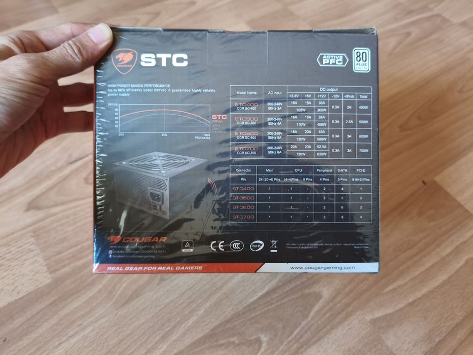 Блок питания 500ватт Cougar STC 500 (в пленке)