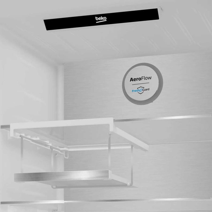 Combina frigorifica Beko B5RCNA406LXBW, 355 l, No Frost, HarvestFresh, AeroFlow, BioCycle